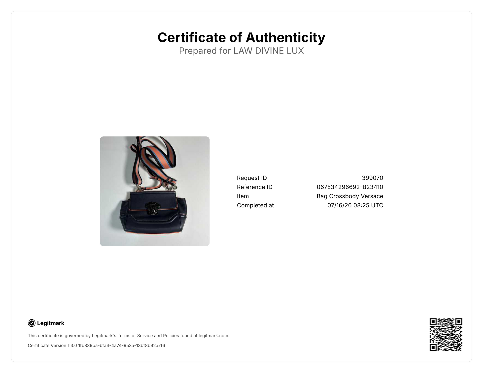 Versace Palazzo Empire Leather Crossbody Bag twins B23410