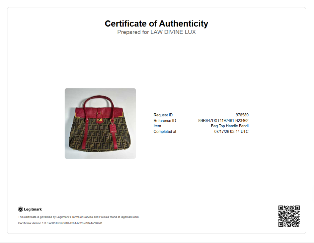 Fendi Zucca B. Fab Bag B23462