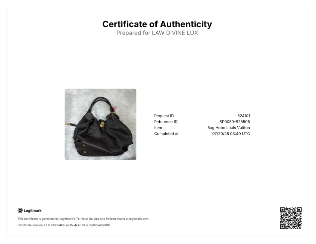 Louis Vuitton Monogram Mahina L Hobo Bag B23506