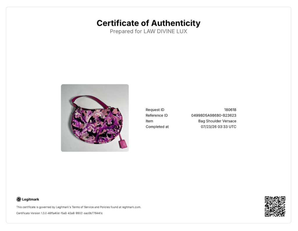 Versace Medusa Renaissance Nylon Hobo Bag B23623