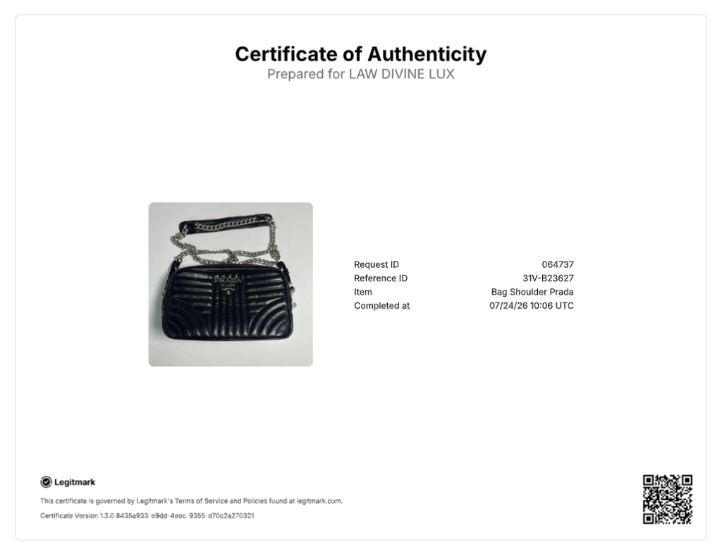 Prada Diagramme Leather Shoulder Bag B23627