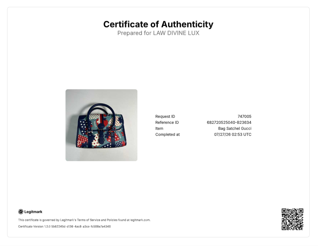 Gucci Children's Strawberry Star Top Handle Satchel Bag B23634