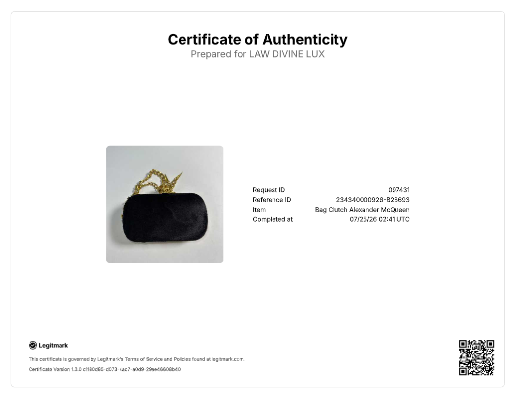 Alexander McQueen Black Evening Clutch B23693