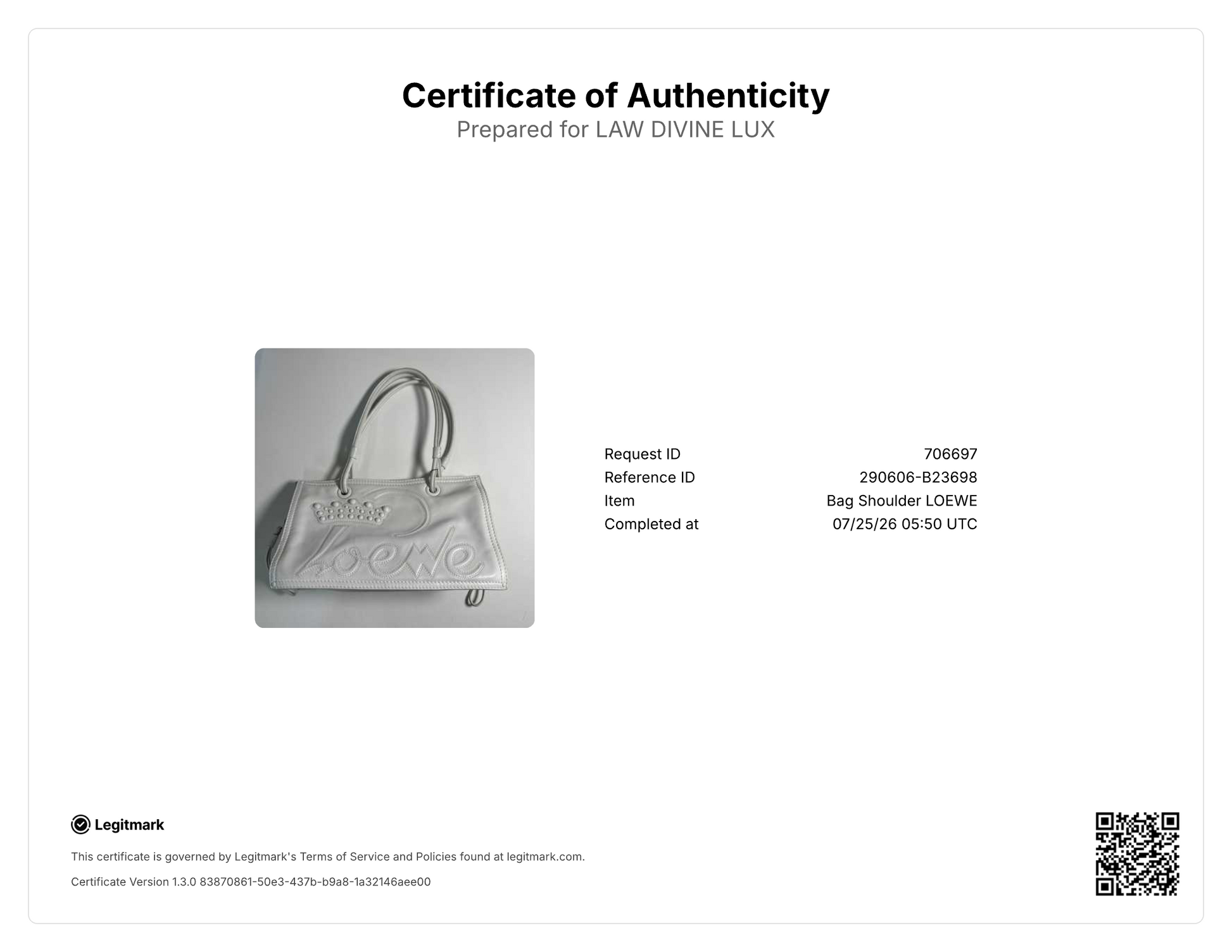 Loewe Vintage Crown Studded Shopper Tote Bag White twins B23698