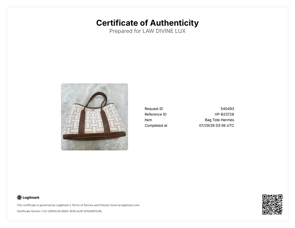 Hermes Garden Party 36 Toile Mosaique Bag twins B23728