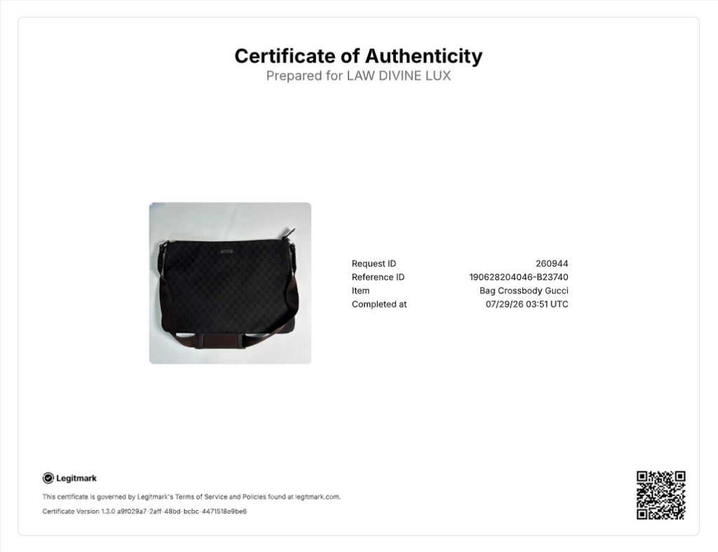 Gucci GG Denim Flat Messenger Bag B23740