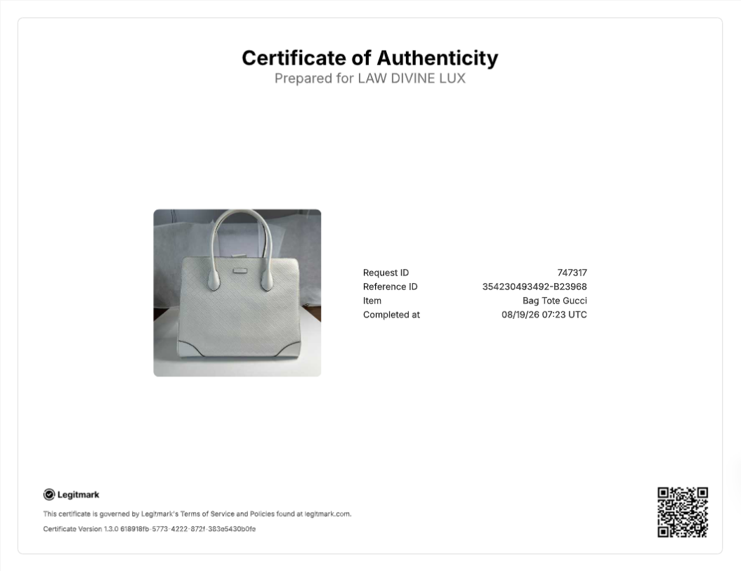 Gucci White Bright Diamante Leather Top Handle Tote Bag B23968