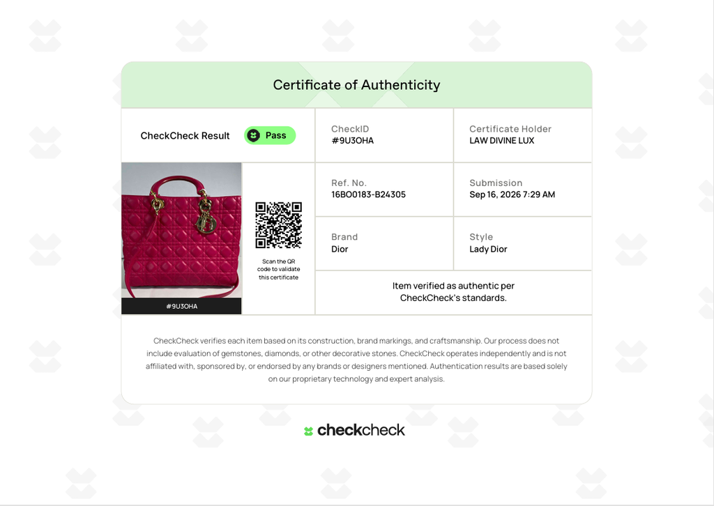 Lambskin Cannage Large Lady Dior Pink B24305