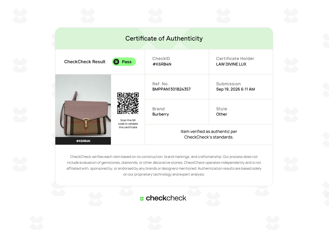 Burberry Derby Calfskin House Check Small Macken Crossbody Bag B24357