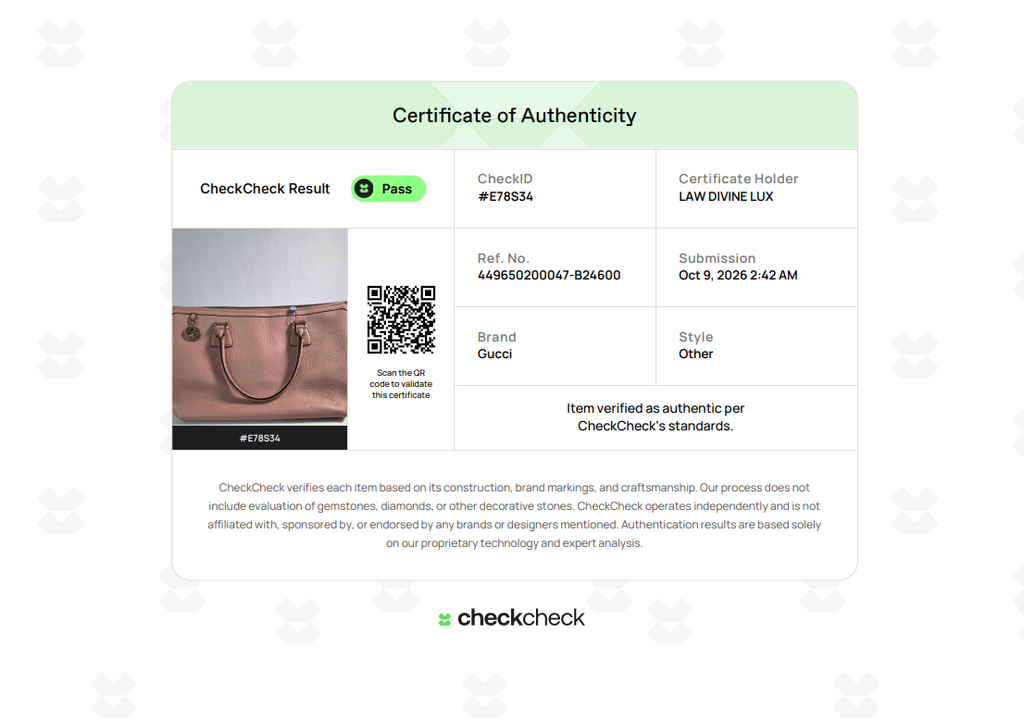 Gucci Dollar Calfskin GG Charm Satchel B24600