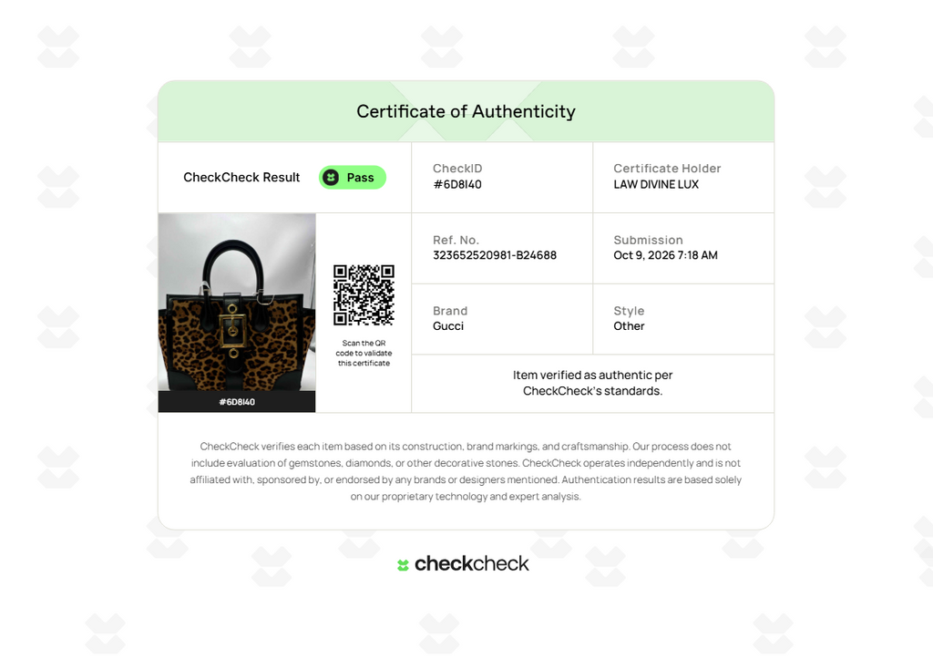 Gucci Lady Buckle Leopard Print Tote B24688