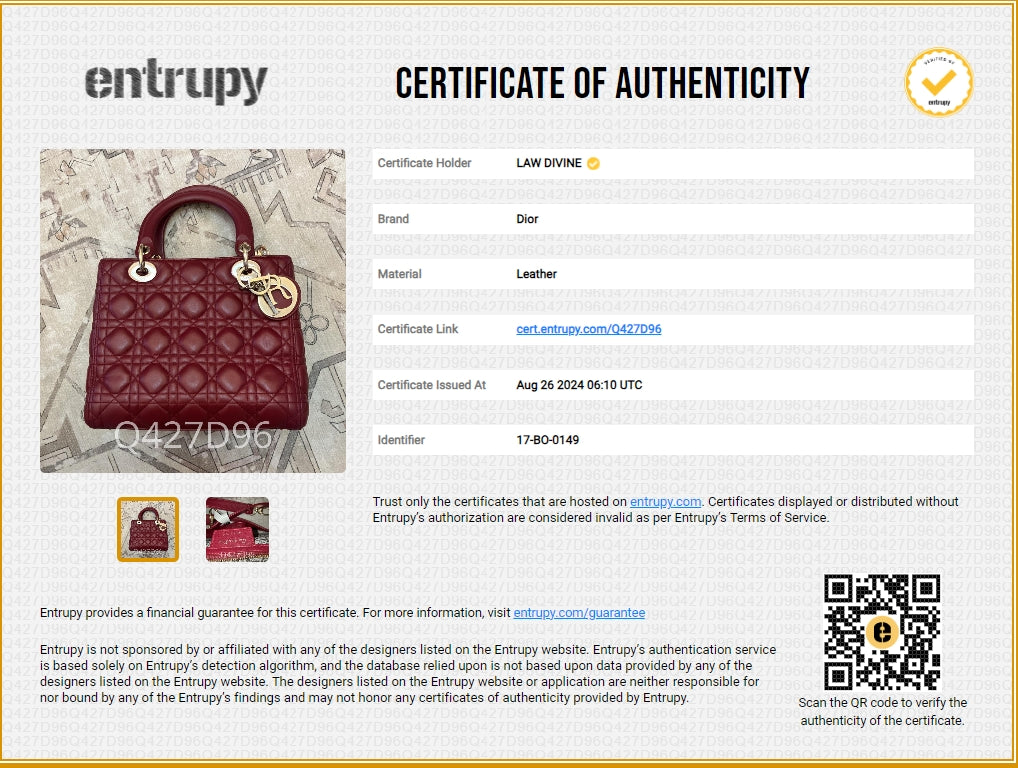 Lady Dior Bag Cannage Quilt Lambskin Medium