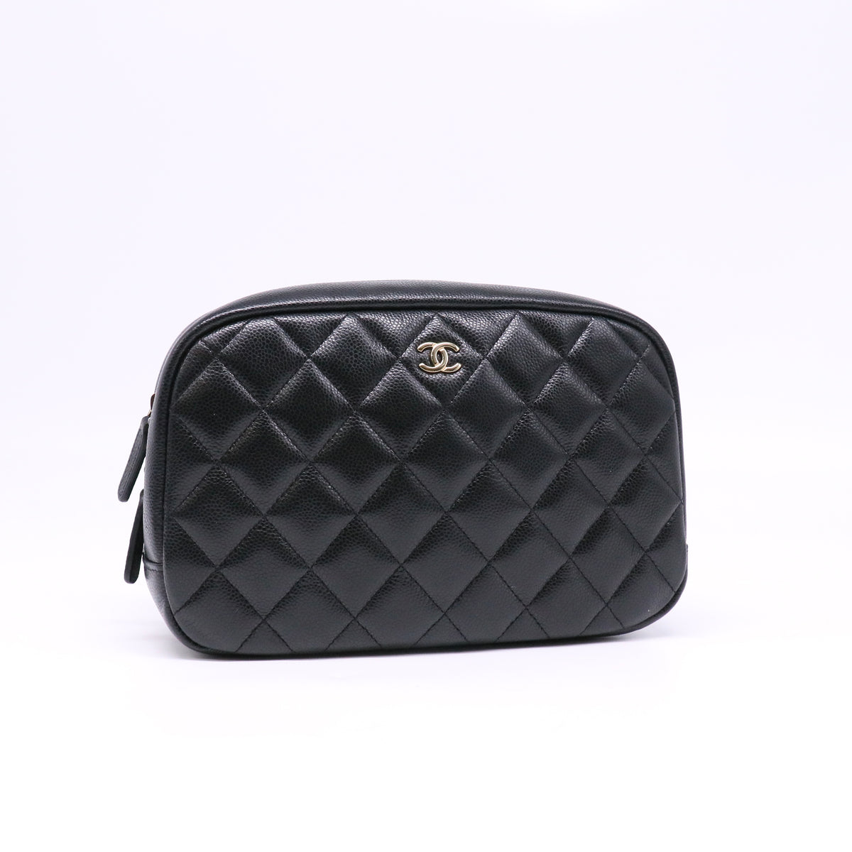 Caviar Quilted Curvy Pouch Cosmetic Case Twins LDJ6690