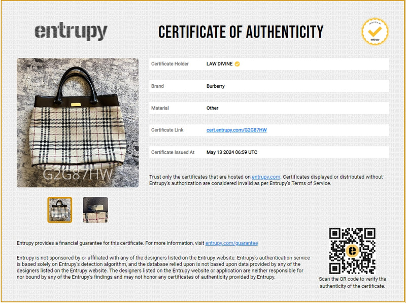 BURBERRY Nova Check Canvas Tote Bag