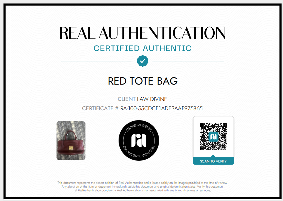 Red Leather Hand Bag