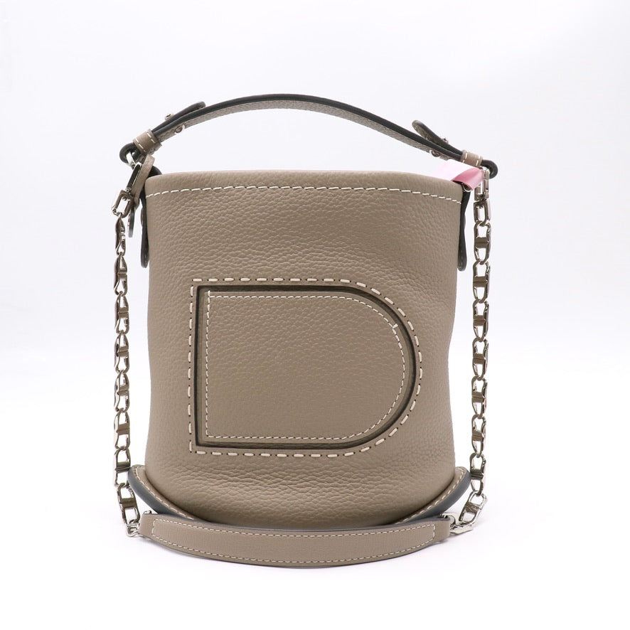 Pin Surpiqué Mini leather shoulder bag LDJ5600 Twins