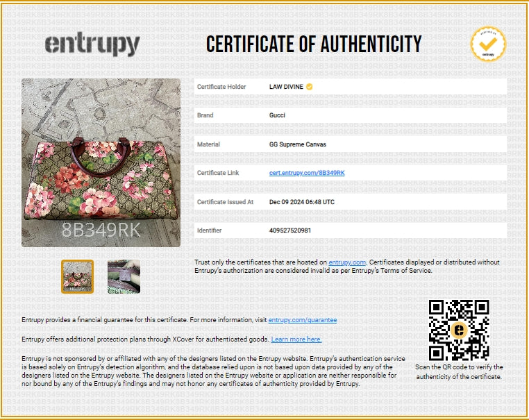 Boston Bag Blooms Print GG Coated Canvas Medium