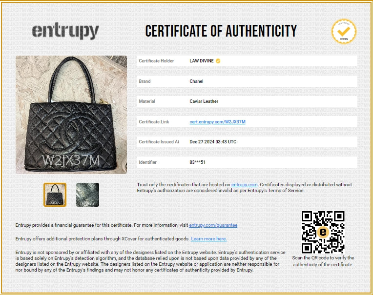 Medallion Tote Quilted Caviar