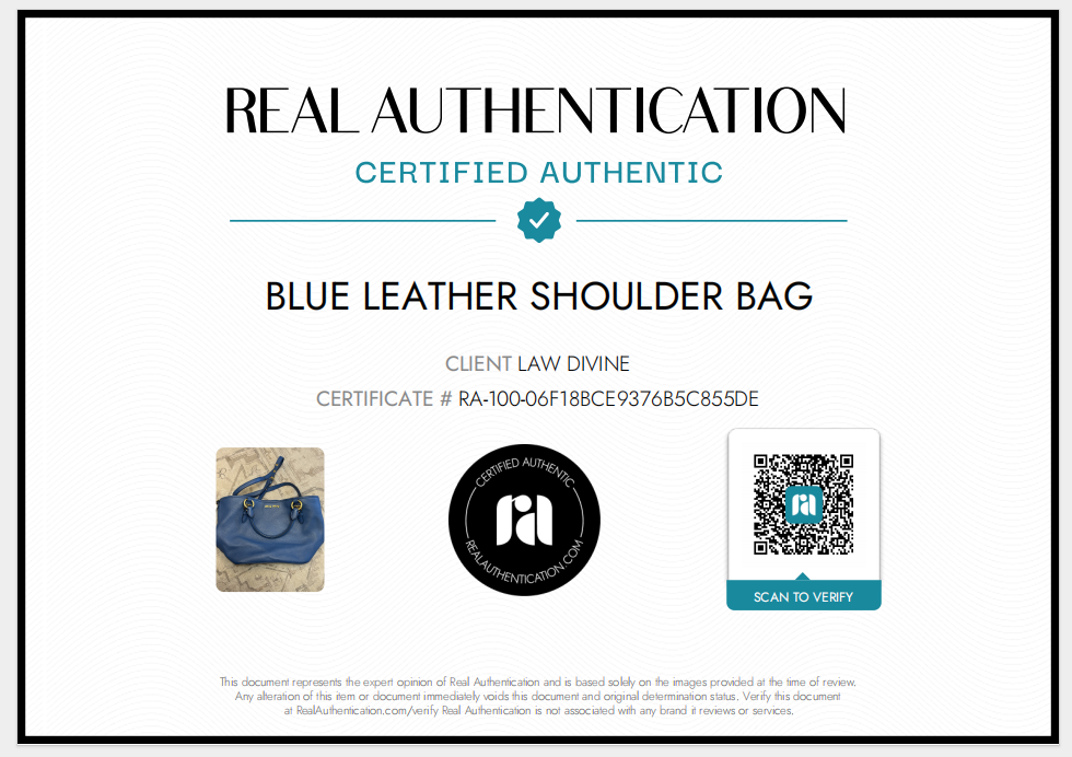 HandBag Leather 2 Way Blue Gold Hardware