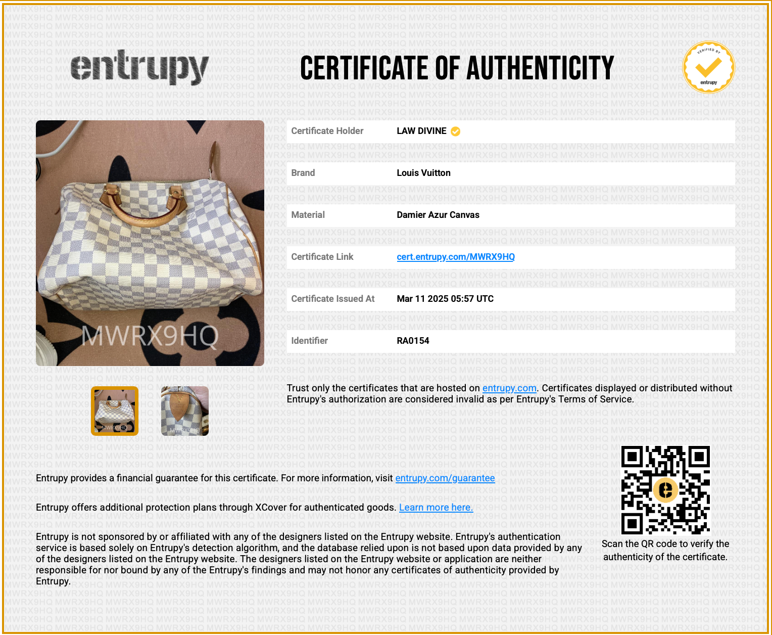 Speedy Handbag Damier Azur 30