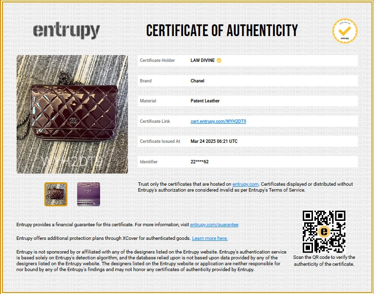 Wallet on Chain Quilted Patent