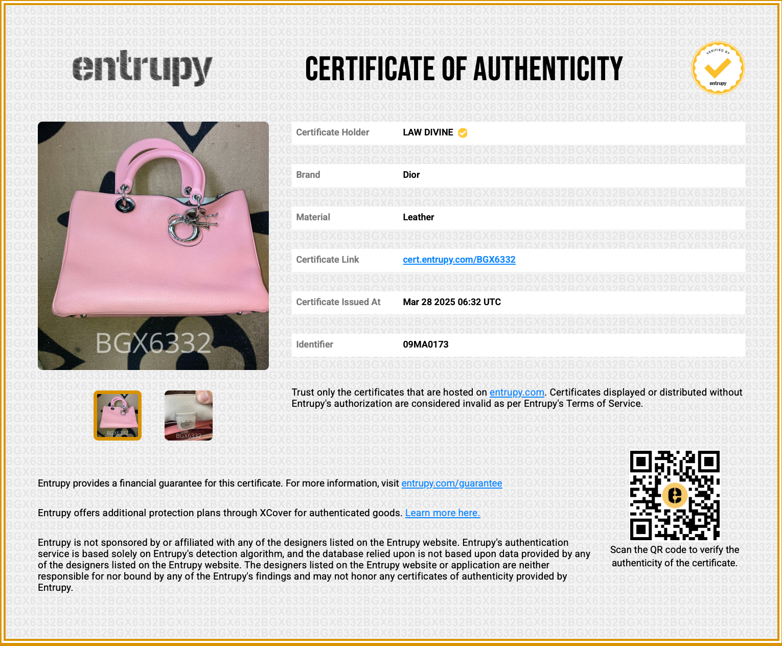 Bullcalf Medium Diorissimo Pink