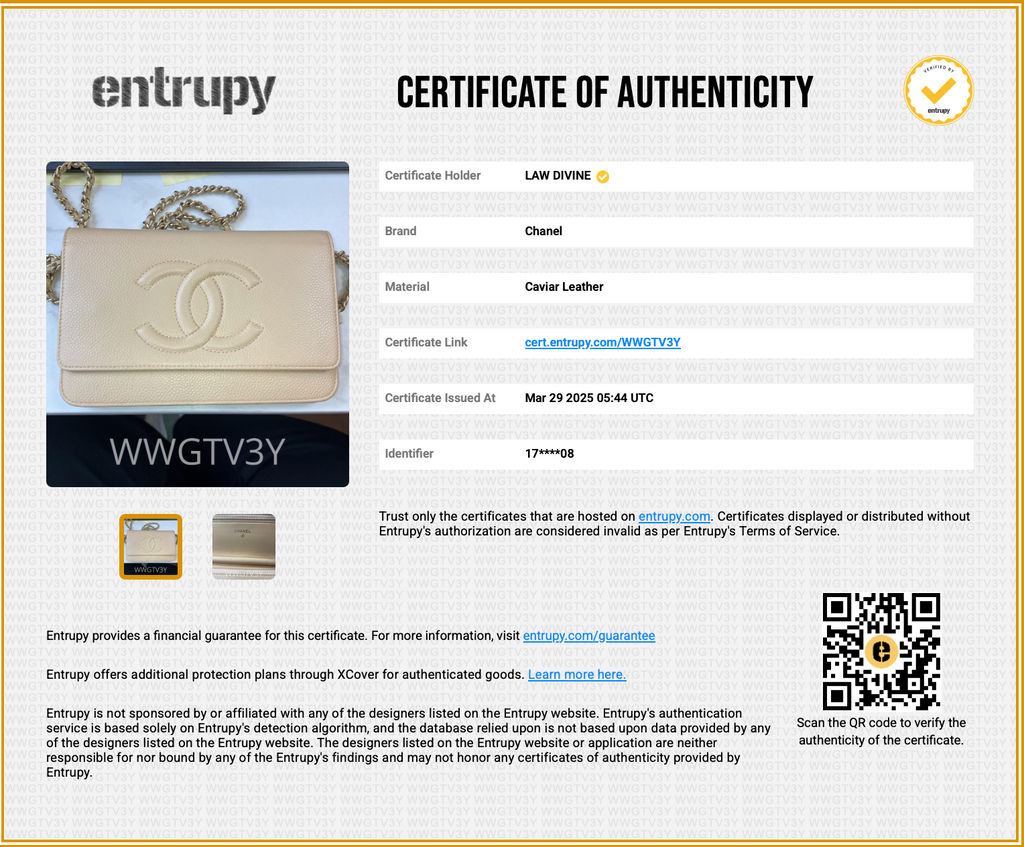 Caviar Timeless CC Wallet on Chain