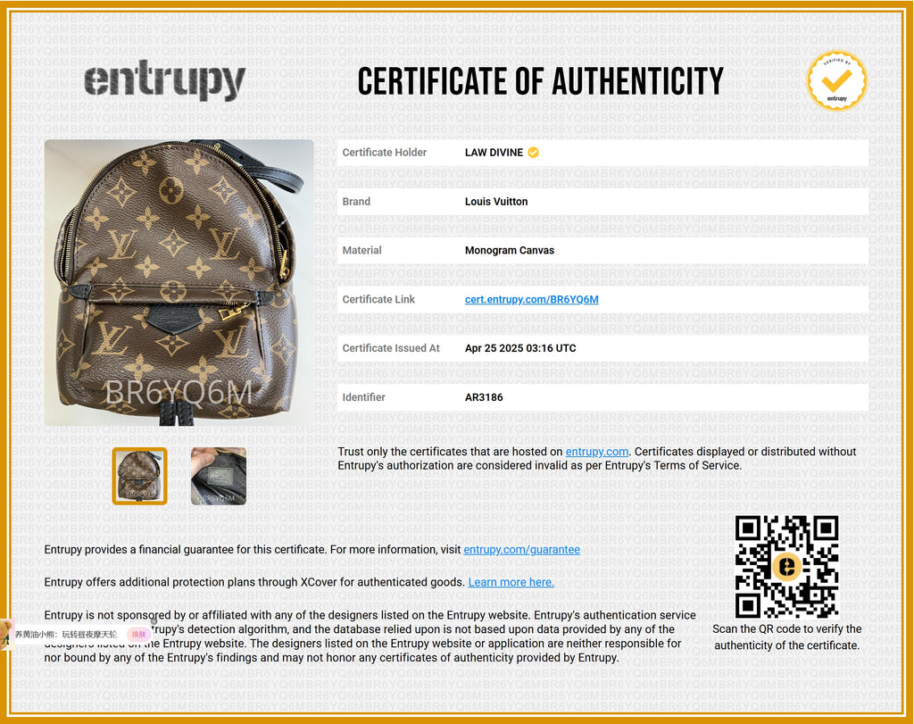 Palm Springs Backpack Monogram Canvas Mini