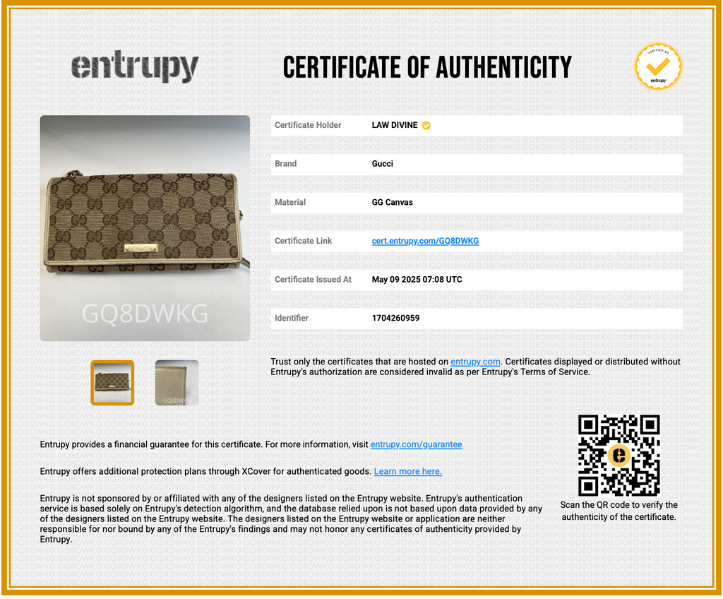 GG Canvas Canvas Continental Wallet