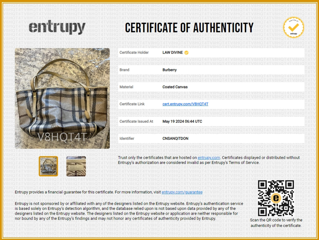 Burberry Smoked Check Coated Canvas and Leather Small Canterbury Tote