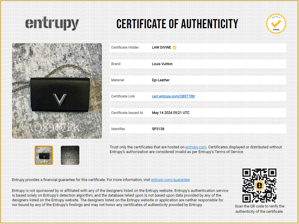Louis Vuitton Twist Belt Wallet on Chain Epi Leather