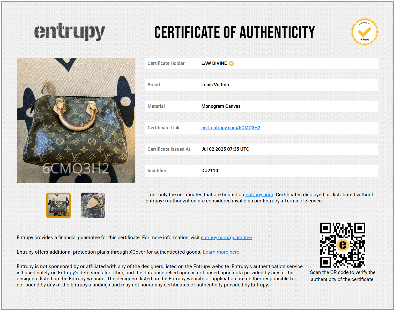 Speedy Handbag Monogram Canvas 25