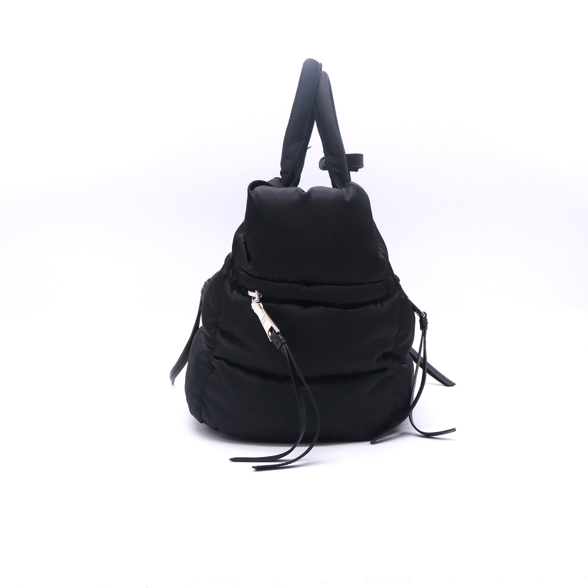 Prada Limited Edition Tessuto Nylon Bomber Tote Black twins LDJ3360