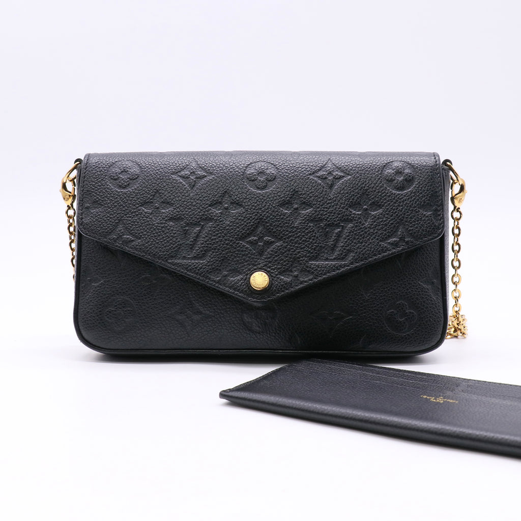 Empreinte Pochette Felicie Chain Wallet Black Twins LDJ5465