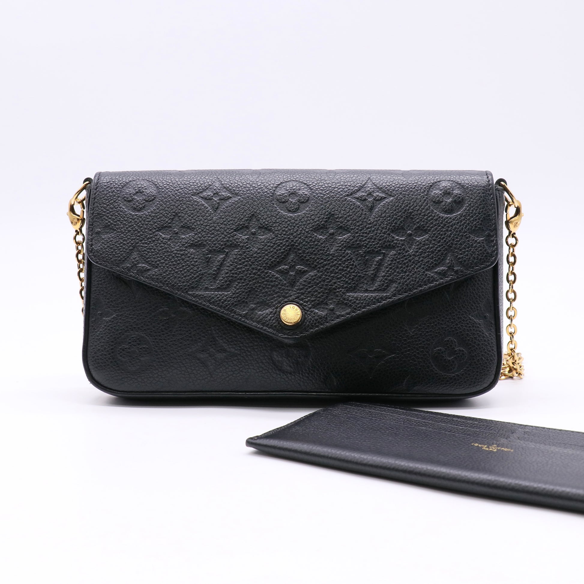 Empreinte Pochette Felicie Chain Wallet Black Twins LDJ5465