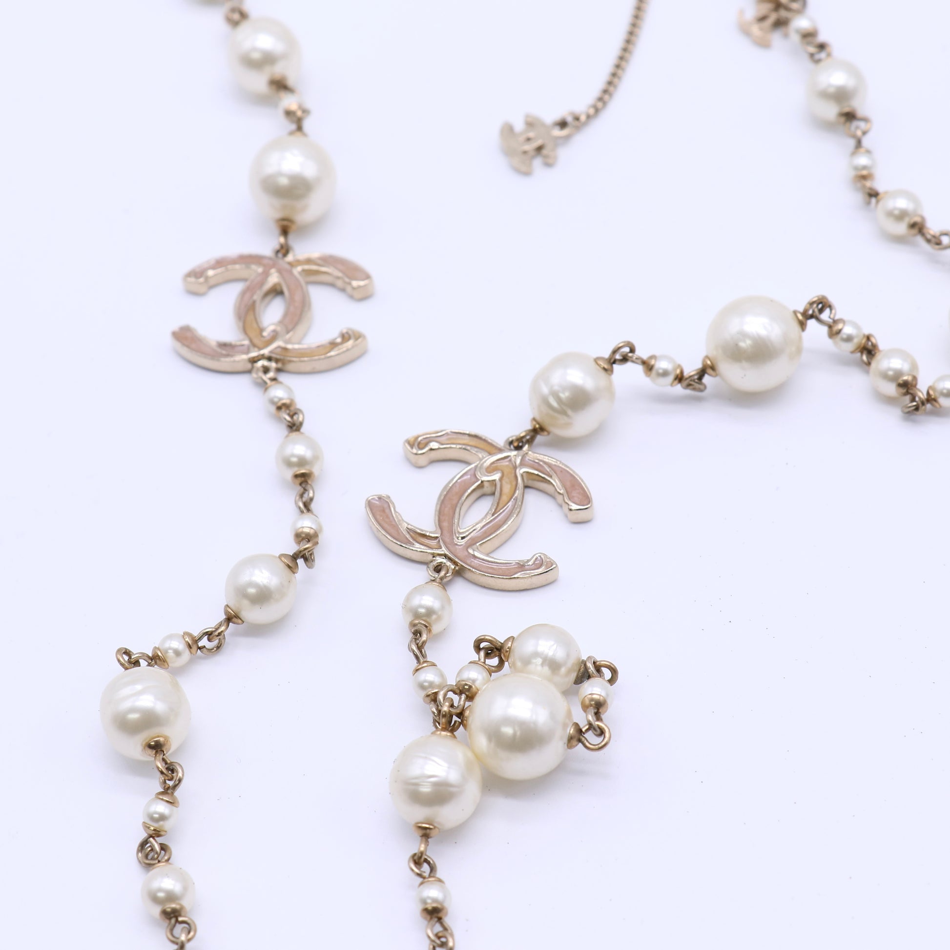 Chanel CC Crystal Faux Pearl Twins