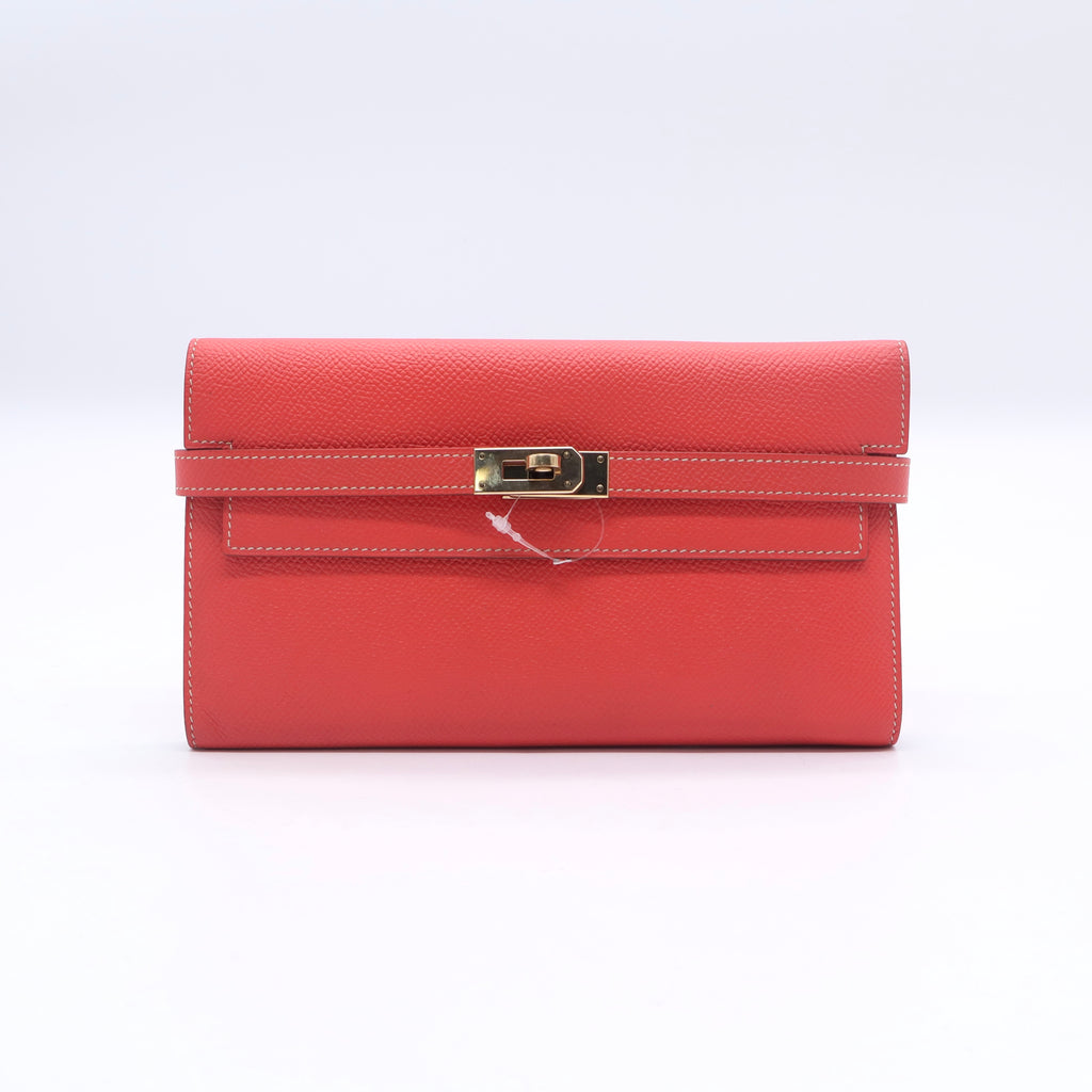 Hermes Epsom Kelly Depliant Wallet long wallets twins LDJ3371