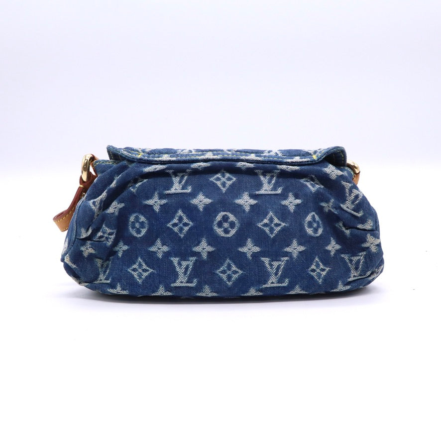 Monogram Denim Mini Pleaty Blue Twins B20913