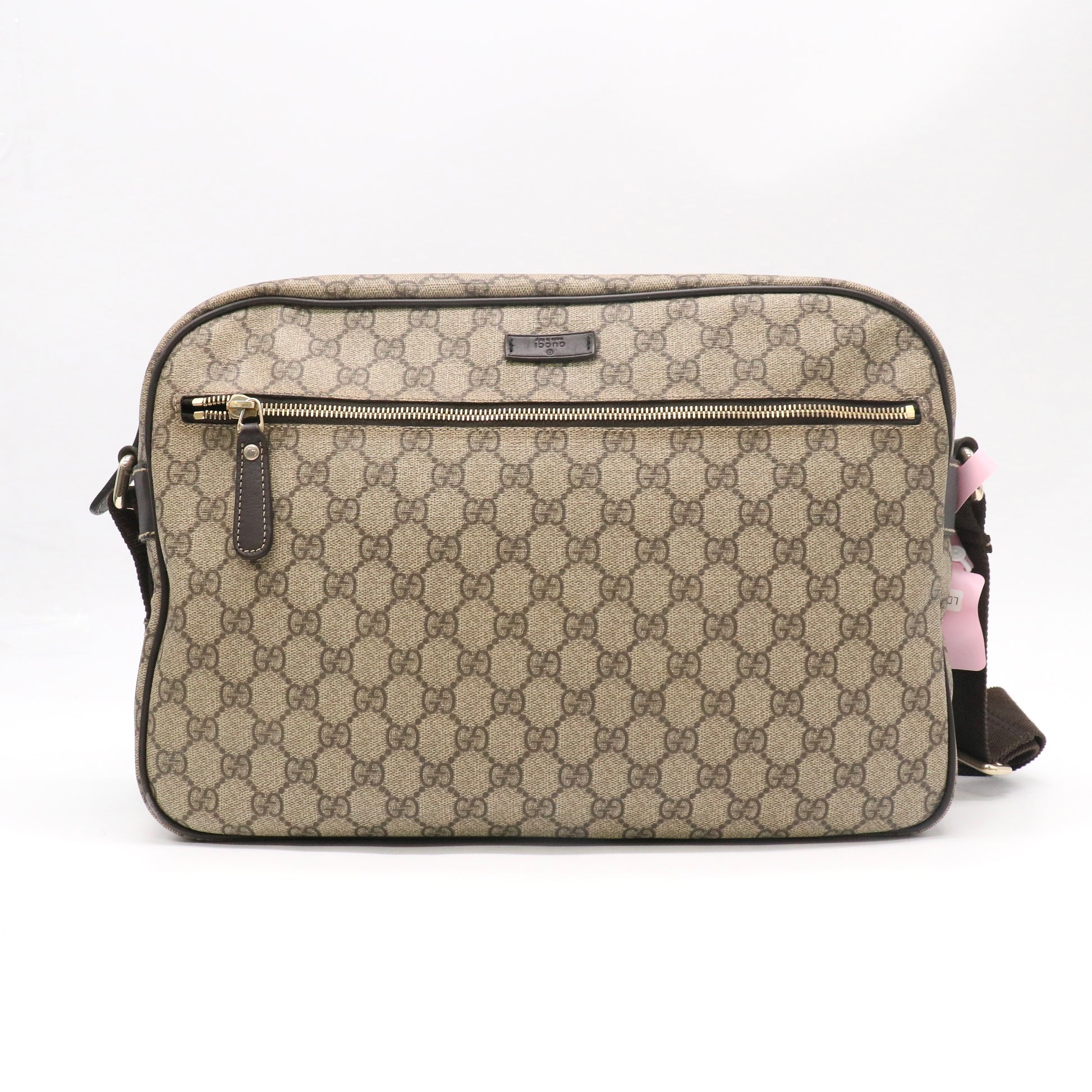 Gucci Front Zip Camera Bag GG Coated Canvas Twins LDJ5350