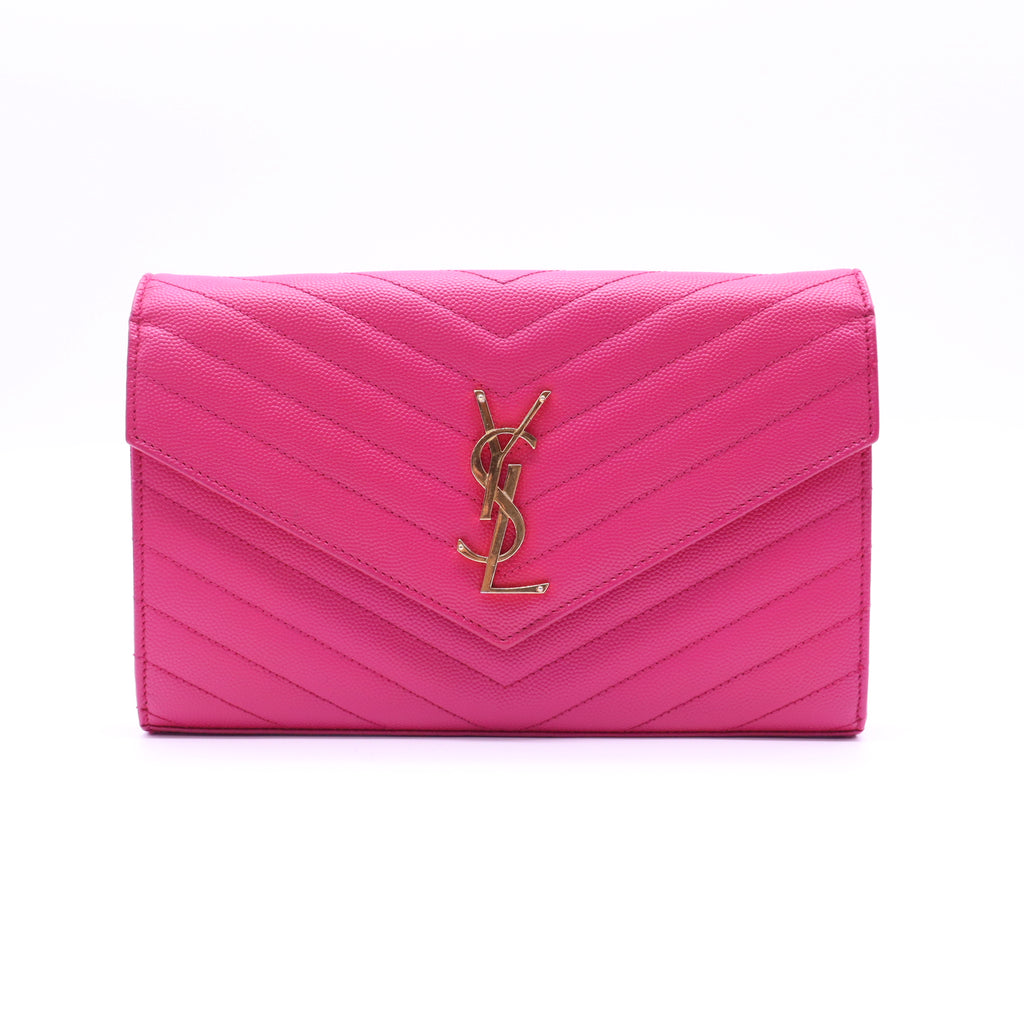 Classic  Wallet on Chain Matelasse Chevron Leather LDJ0827