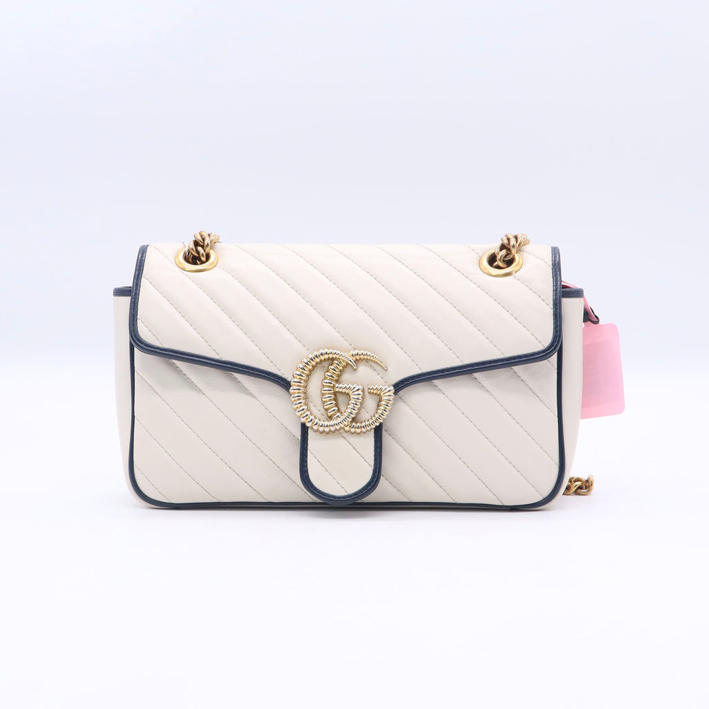 GG Marmont Flap Bag Diagonal Quilted Leather Twins LDJ3389