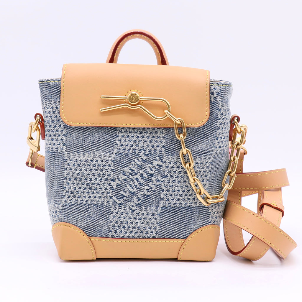 Louis Vuitton Nano Steamer Damier Denim 3D Blue Denim Twins LDJ5618