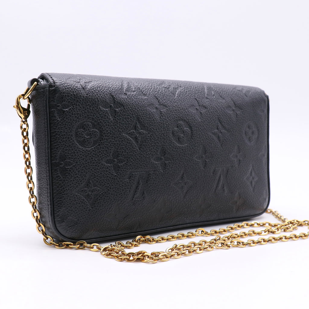 Empreinte Pochette Felicie Chain Wallet Black Twins LDJ5465