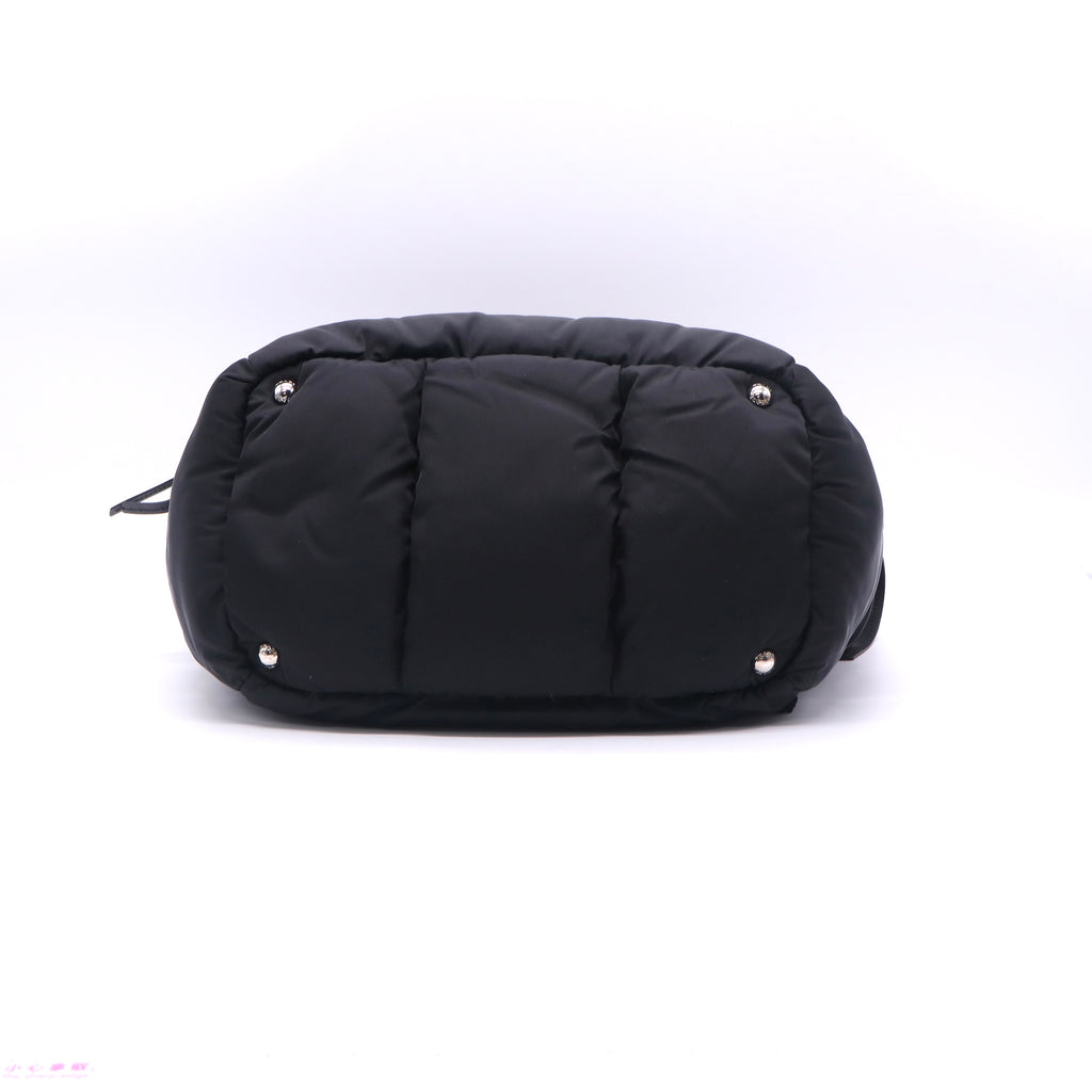 Prada Limited Edition Tessuto Nylon Bomber Tote Black twins LDJ3360