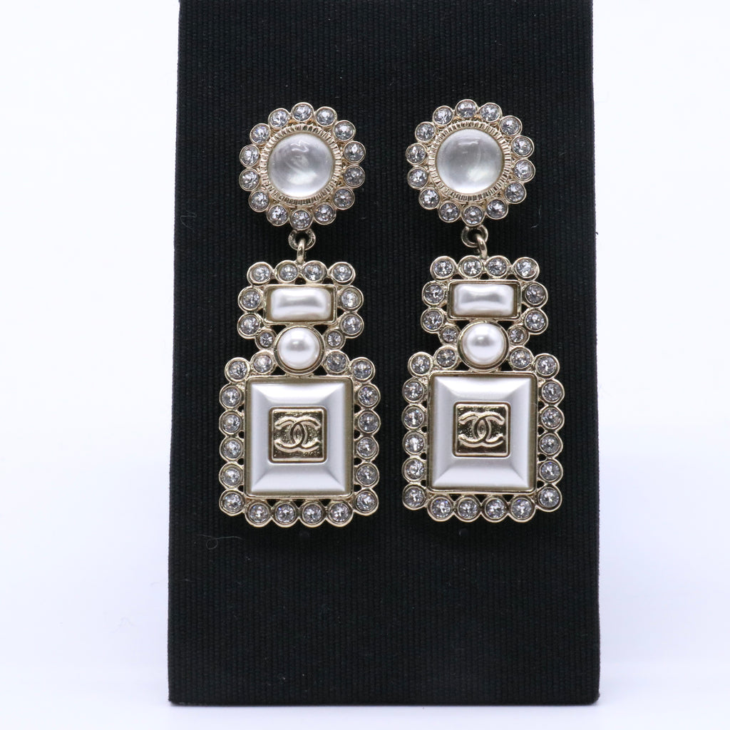 Gold-tone Mother-of-Pearl Earrings Twins