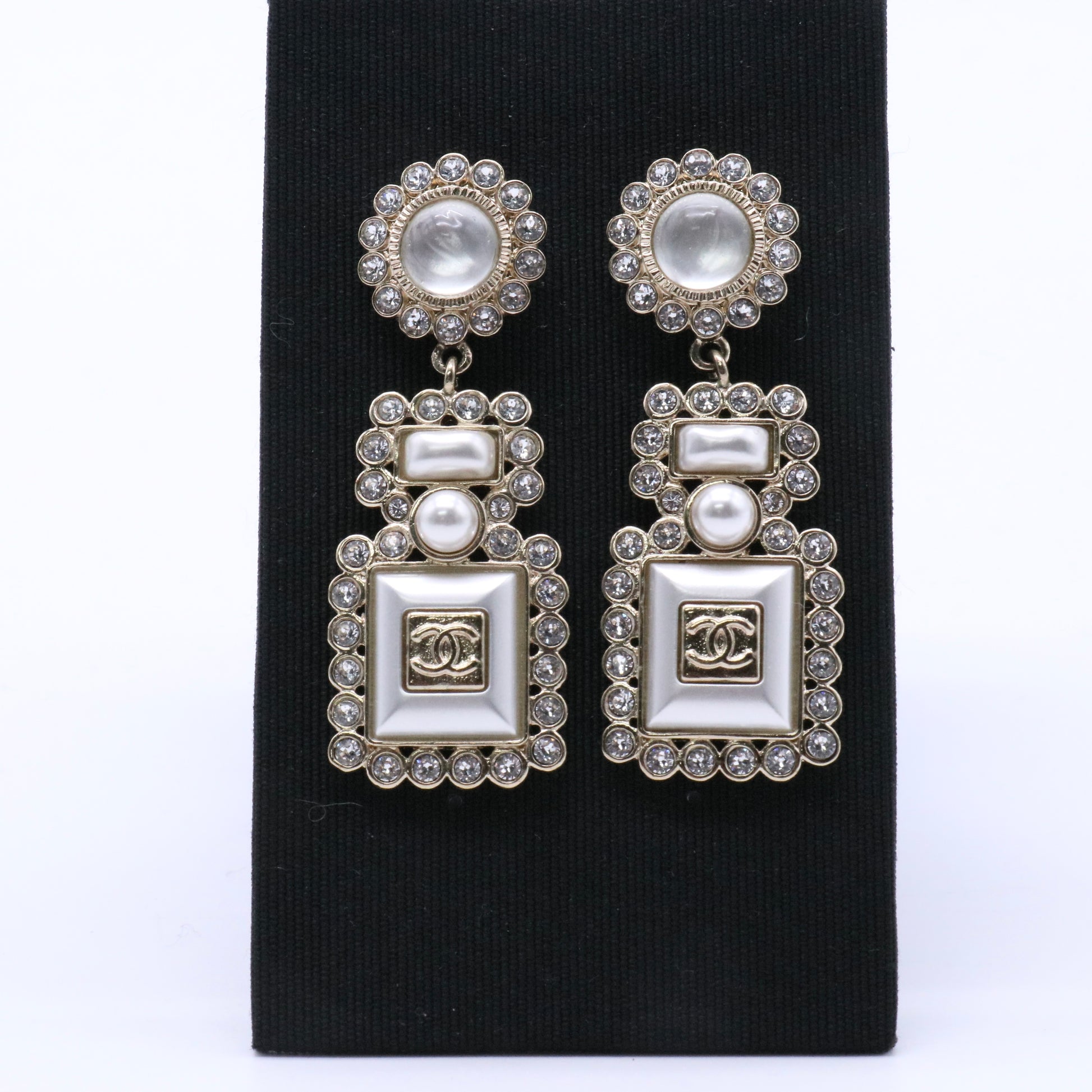 Gold-tone Mother-of-Pearl Earrings Twins
