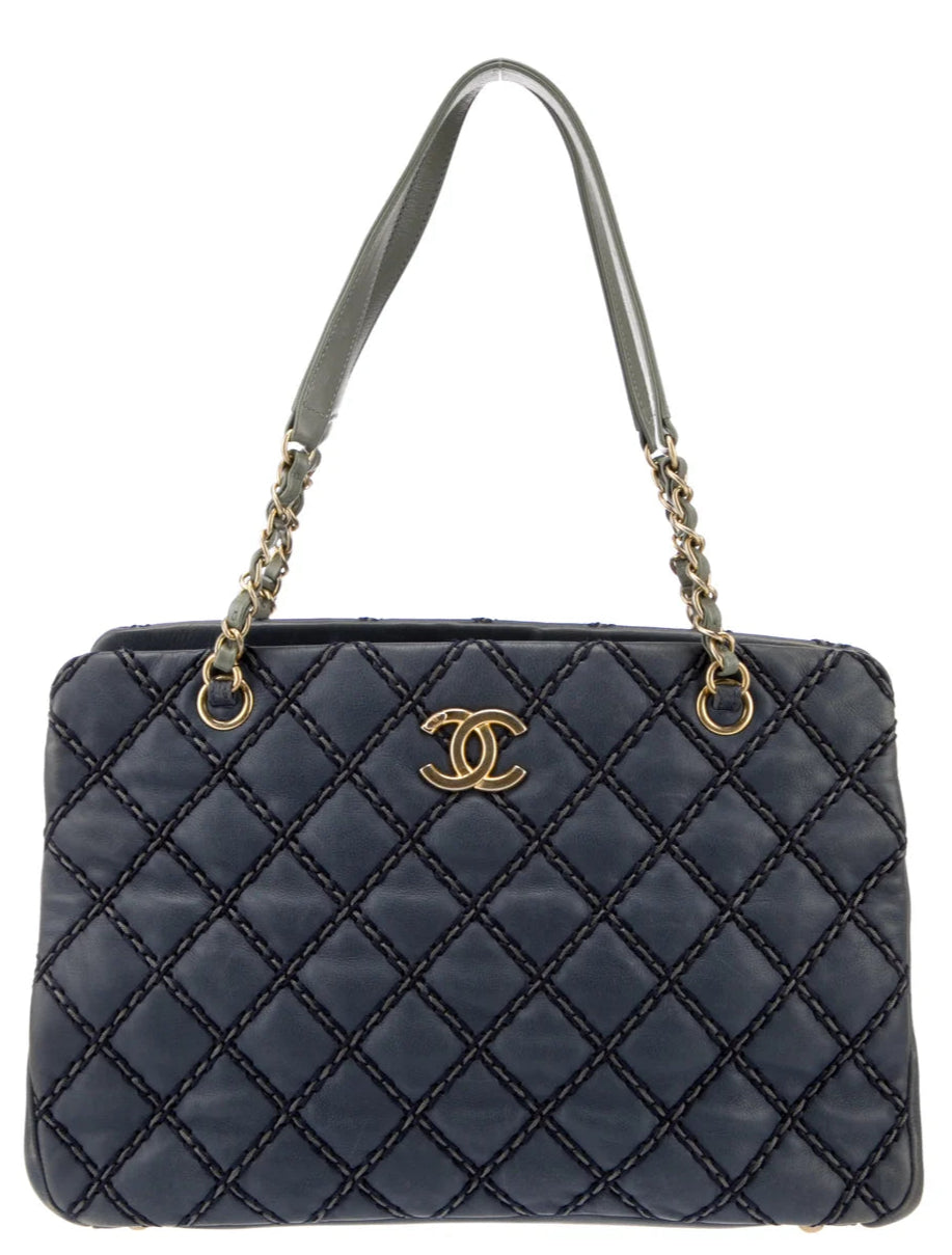 CC Crown Tote Stiched Leather Medium