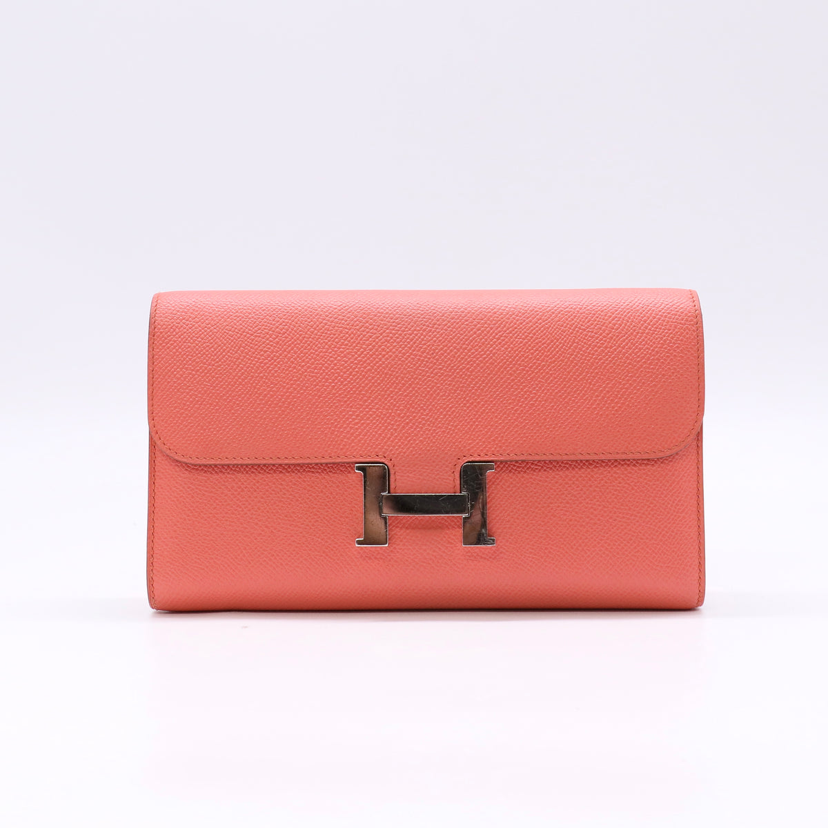 Hermes Constance Long Wallet Rose Jaipur Epsom Palladium Hardware twins LDZ1479