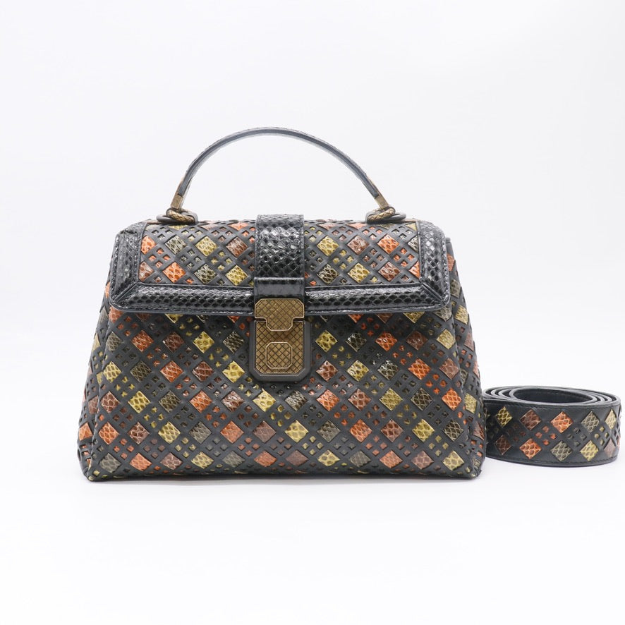 Piazza Top Handle Bag Intrecciato Twins