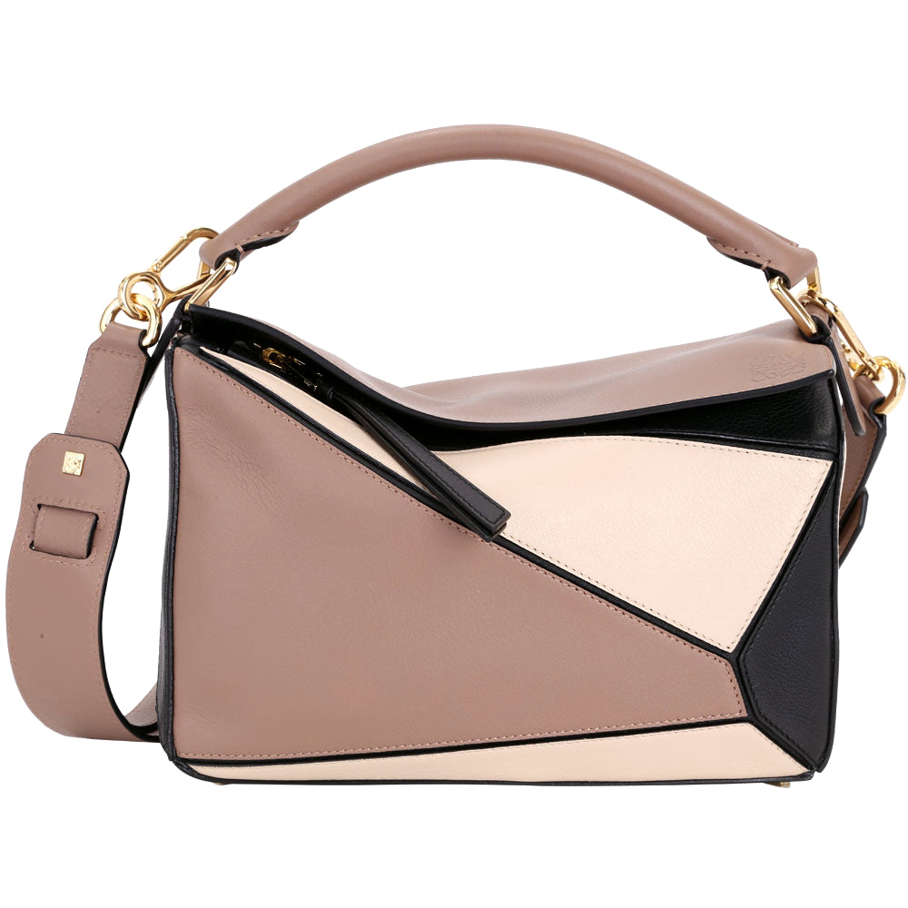 Loewe Puzzle Bag Leather Medium Twins B21077